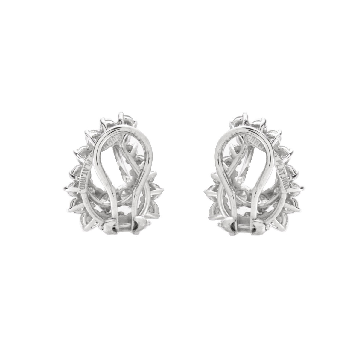 Diamond and Platinum Earrings