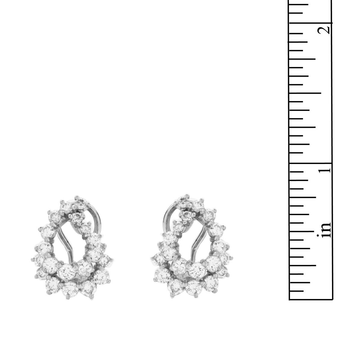 Diamond and Platinum Earrings