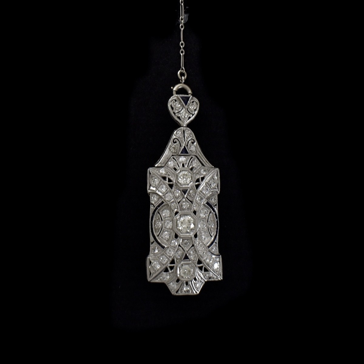 Art Deco Diamond and 18K Pendant