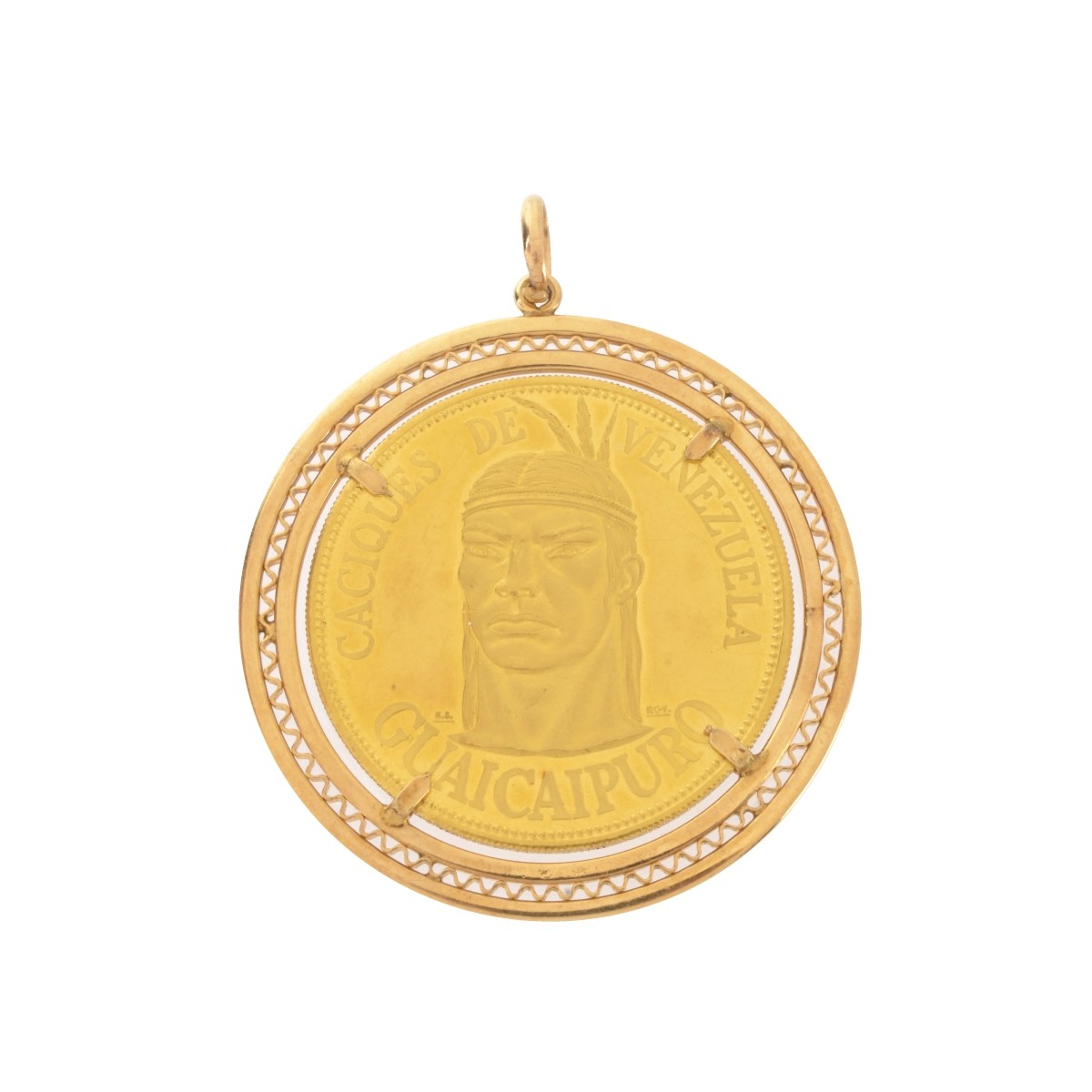 1960 Venezuela Gold Coin / Pendant