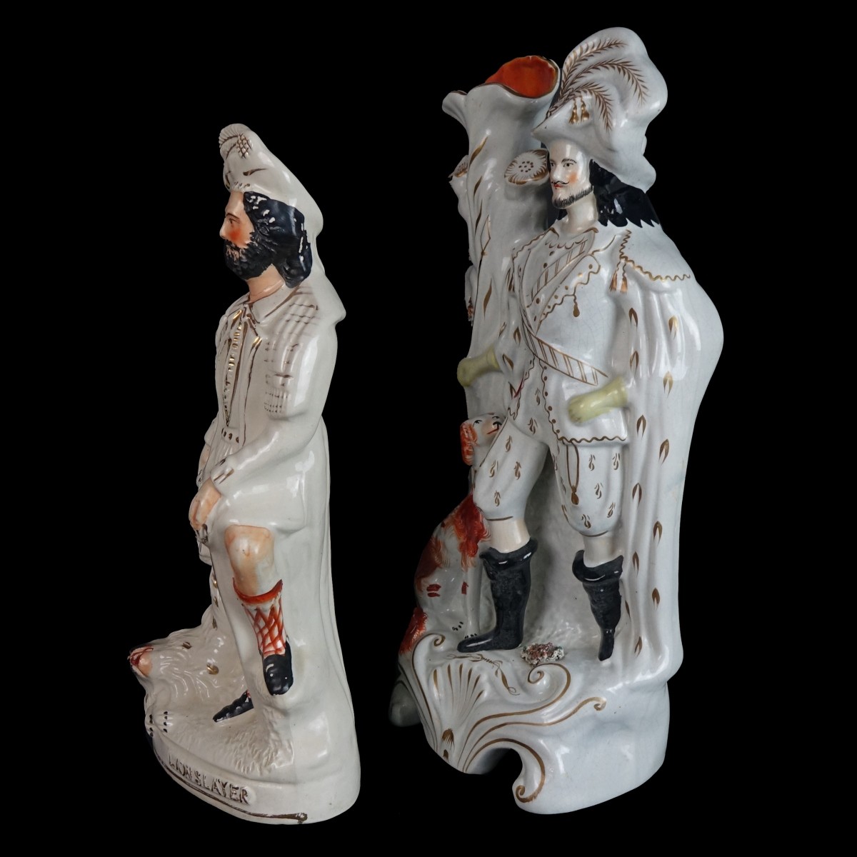 Two Large Staffordshire Figures