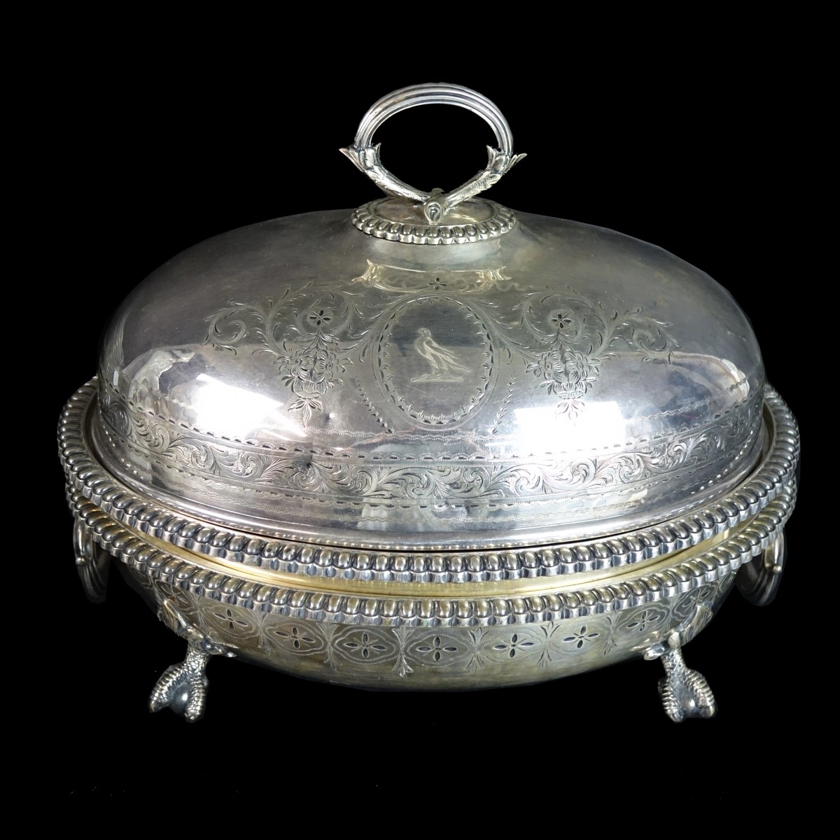 English Silverplate Entree Dish