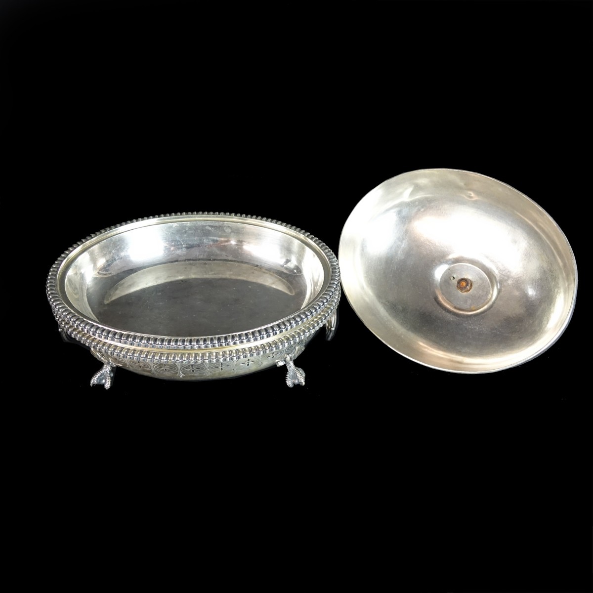 English Silverplate Entree Dish