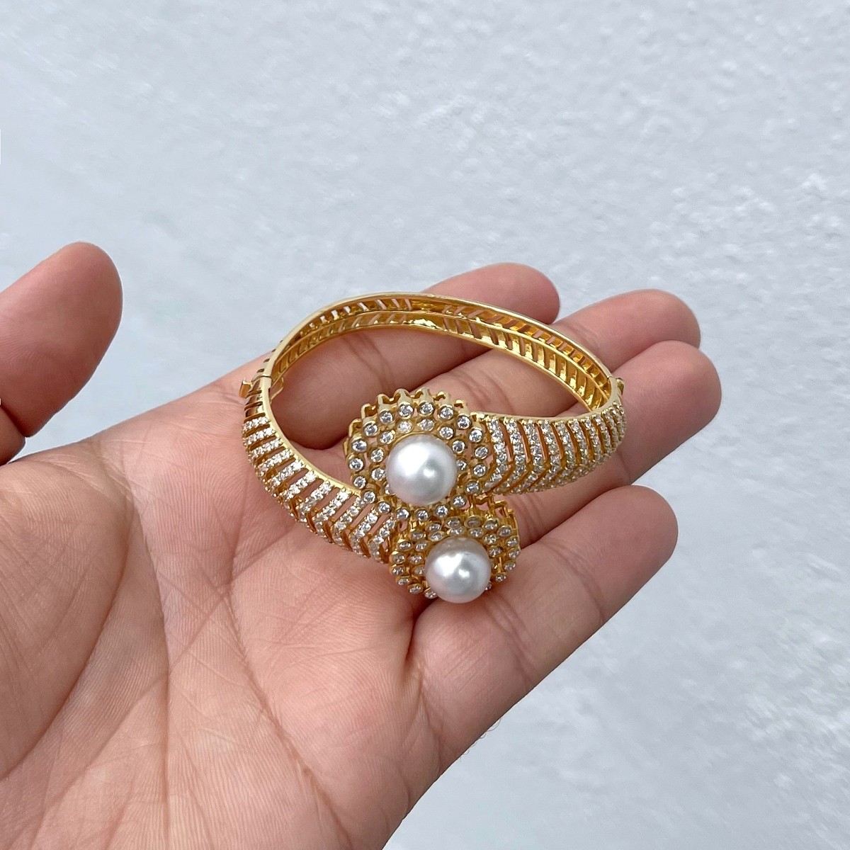 Diamond, Pearl and 18K Bracelet