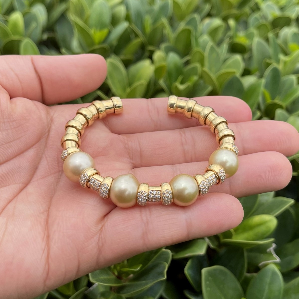 Diamond, Pearl and 18K Bracelet