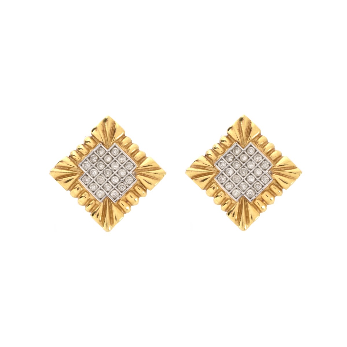 Diamond and 14K Earrings