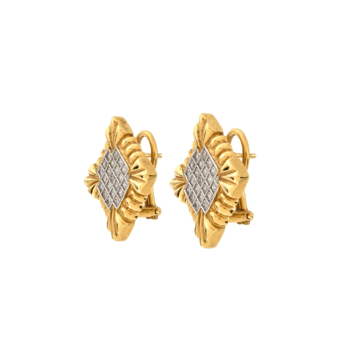 Diamond and 14K Earrings