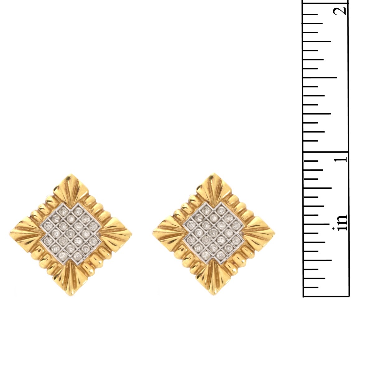 Diamond and 14K Earrings