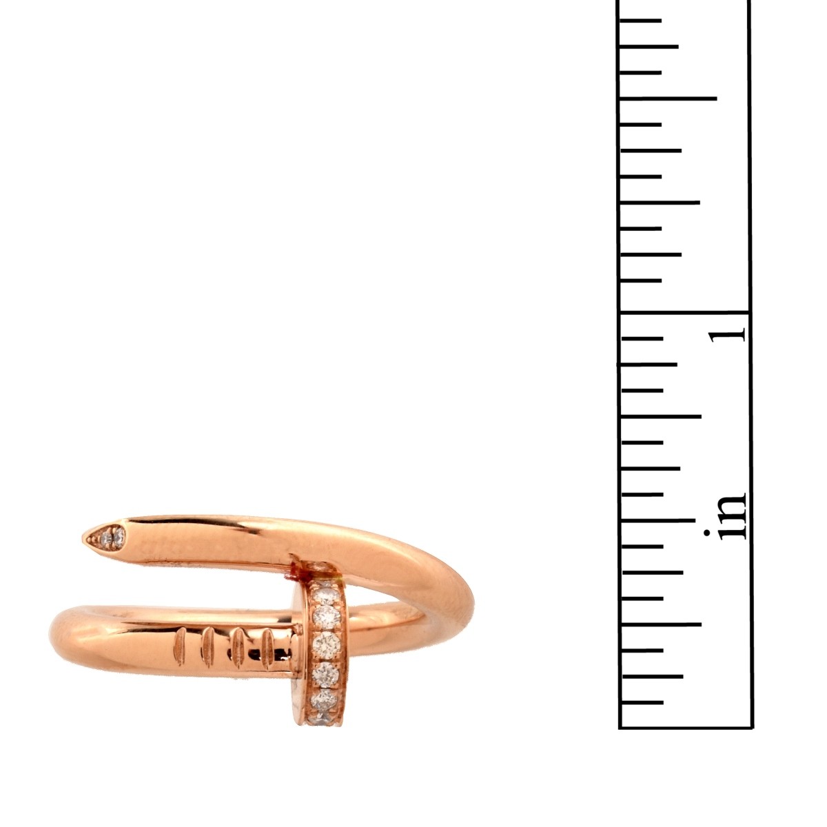 Diamond and 18K Nail Ring