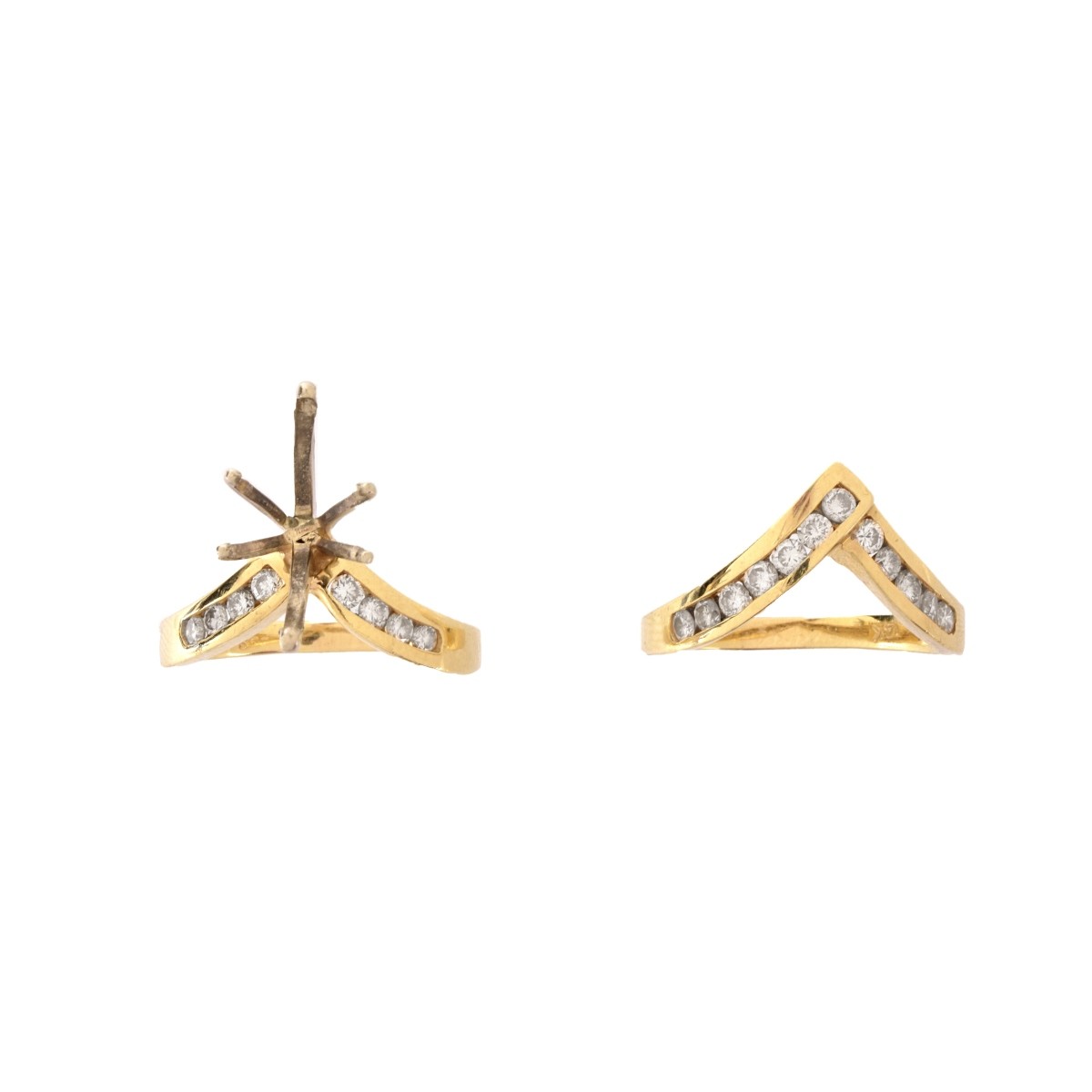 Diamond and 14K Ring Set