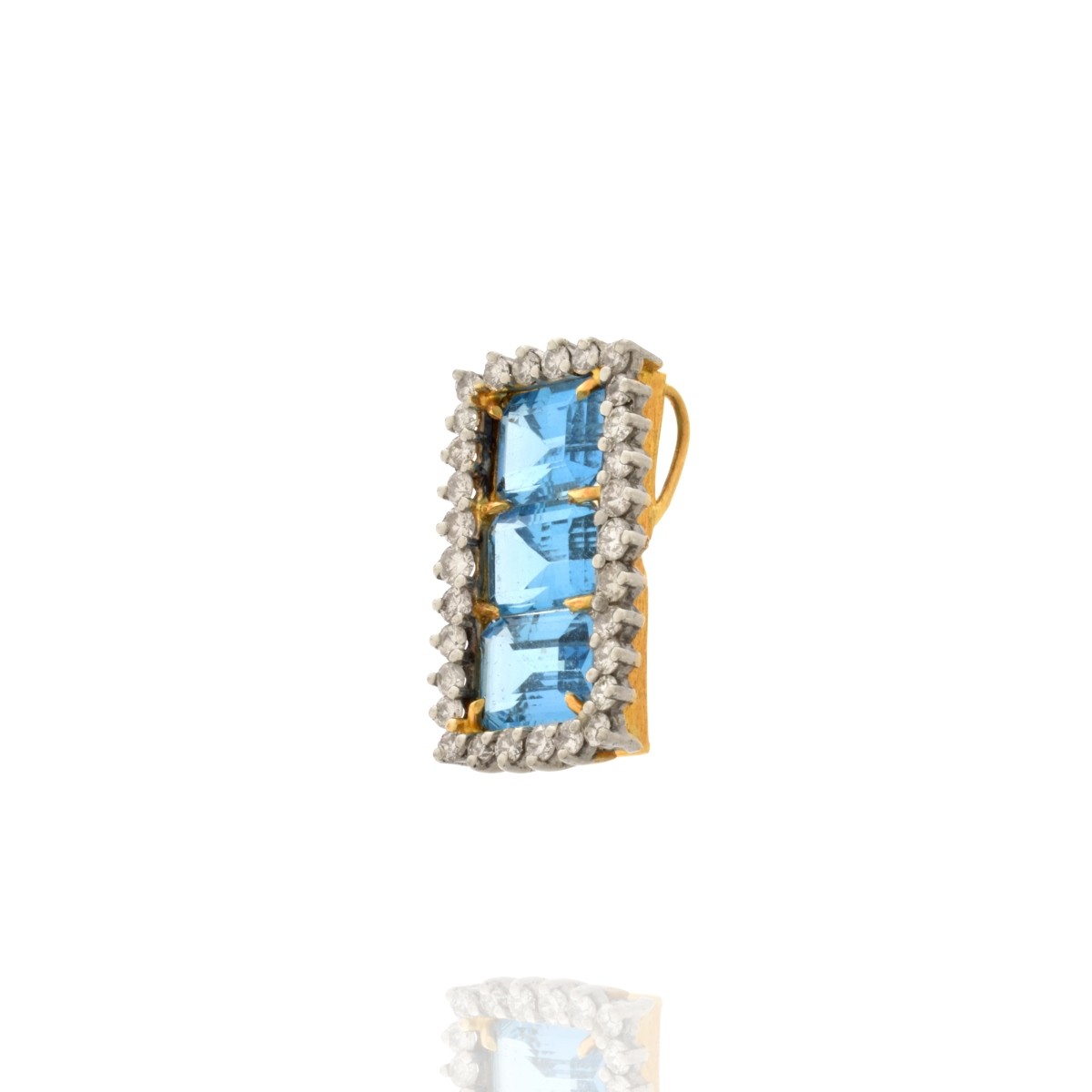 Topaz, Diamond and 14K Pendant