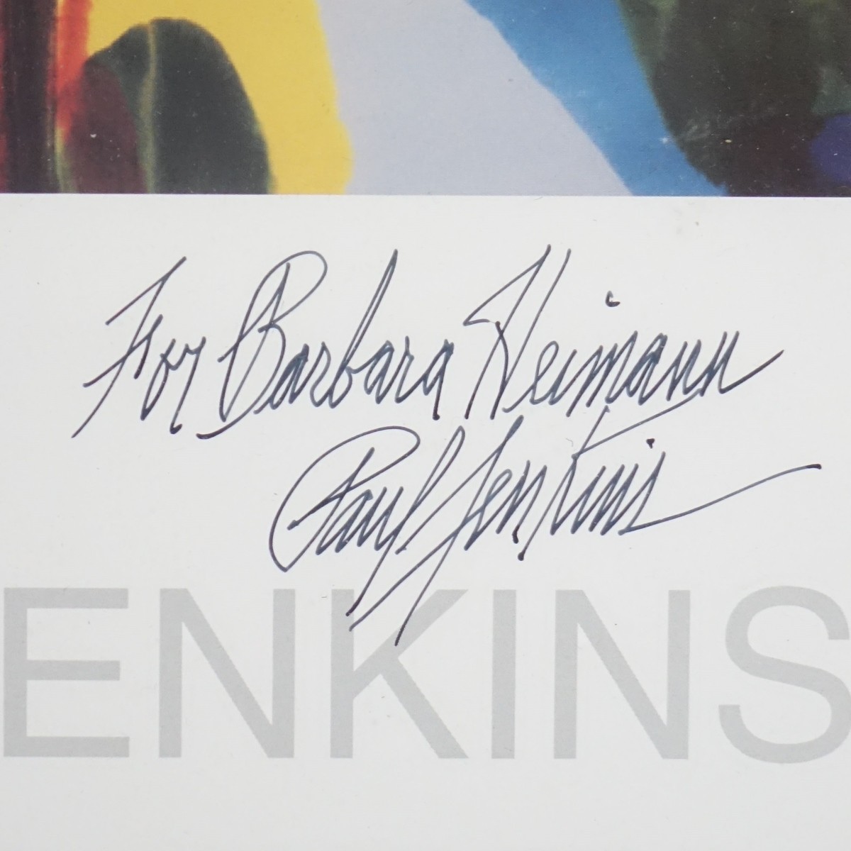 Autographed Paul Jenkins Poster