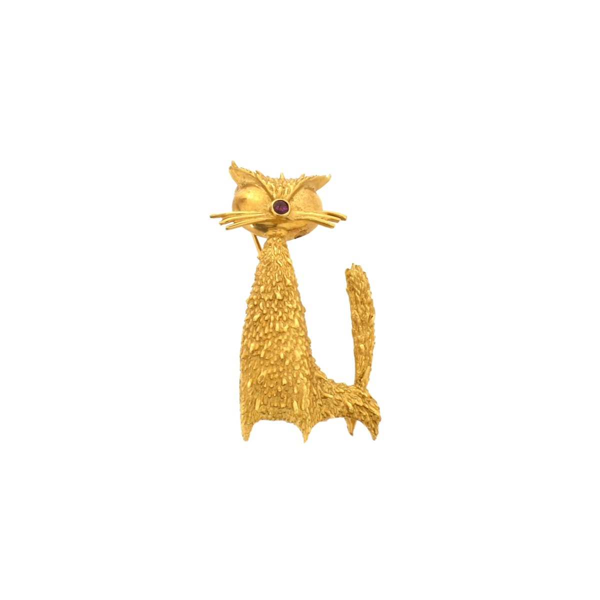 18K Cat Brooch