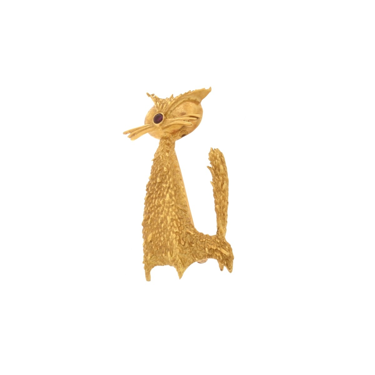 18K Cat Brooch