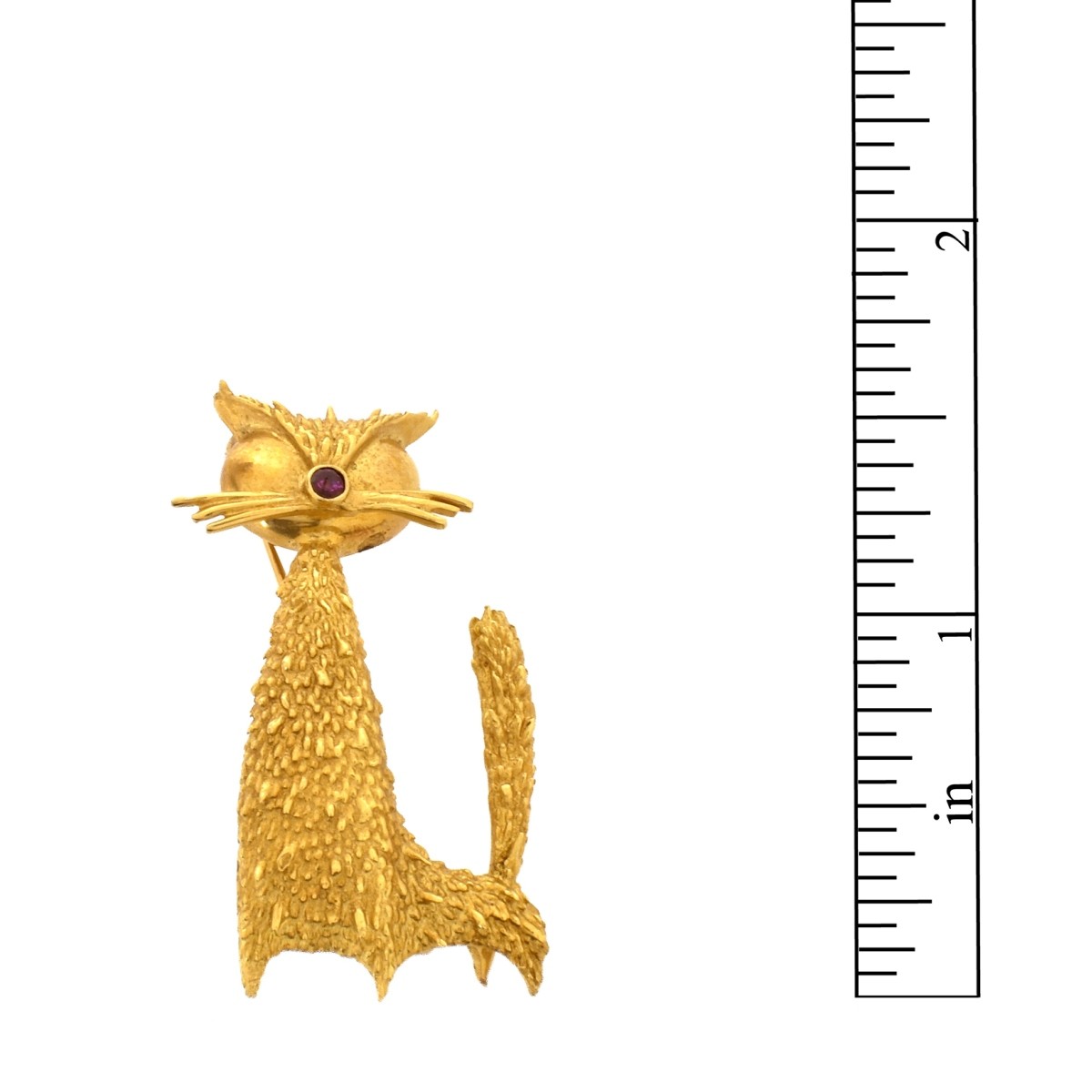 18K Cat Brooch