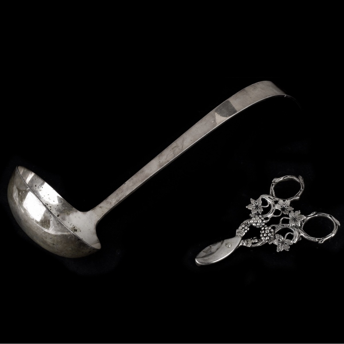 Silver Ladle and Grape Shears