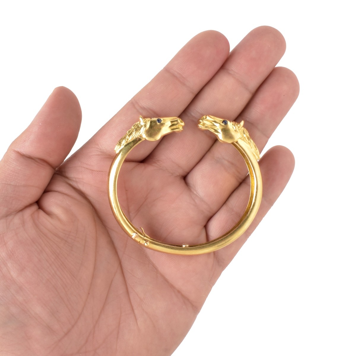 18K Horse Head Bangle