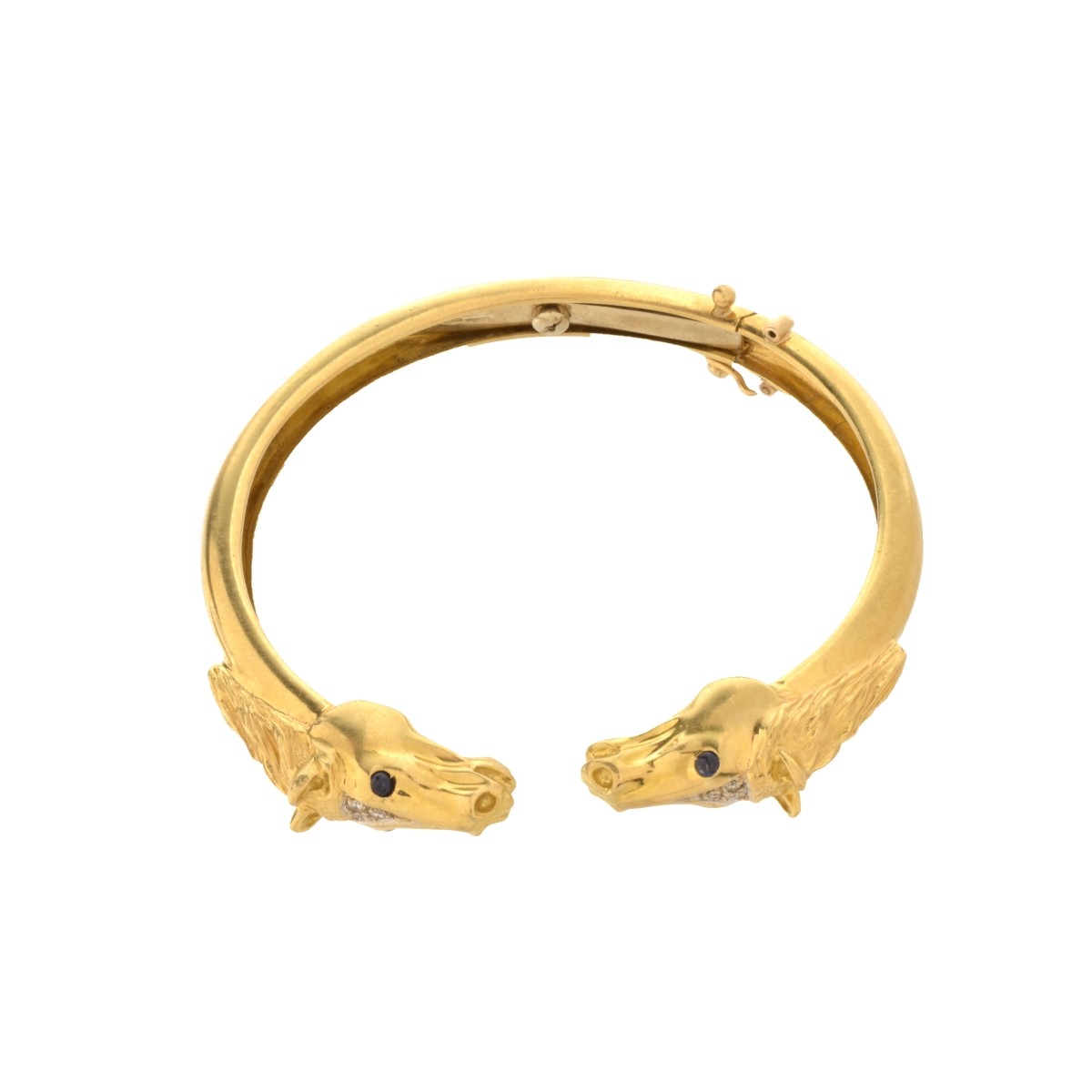 18K Horse Head Bangle