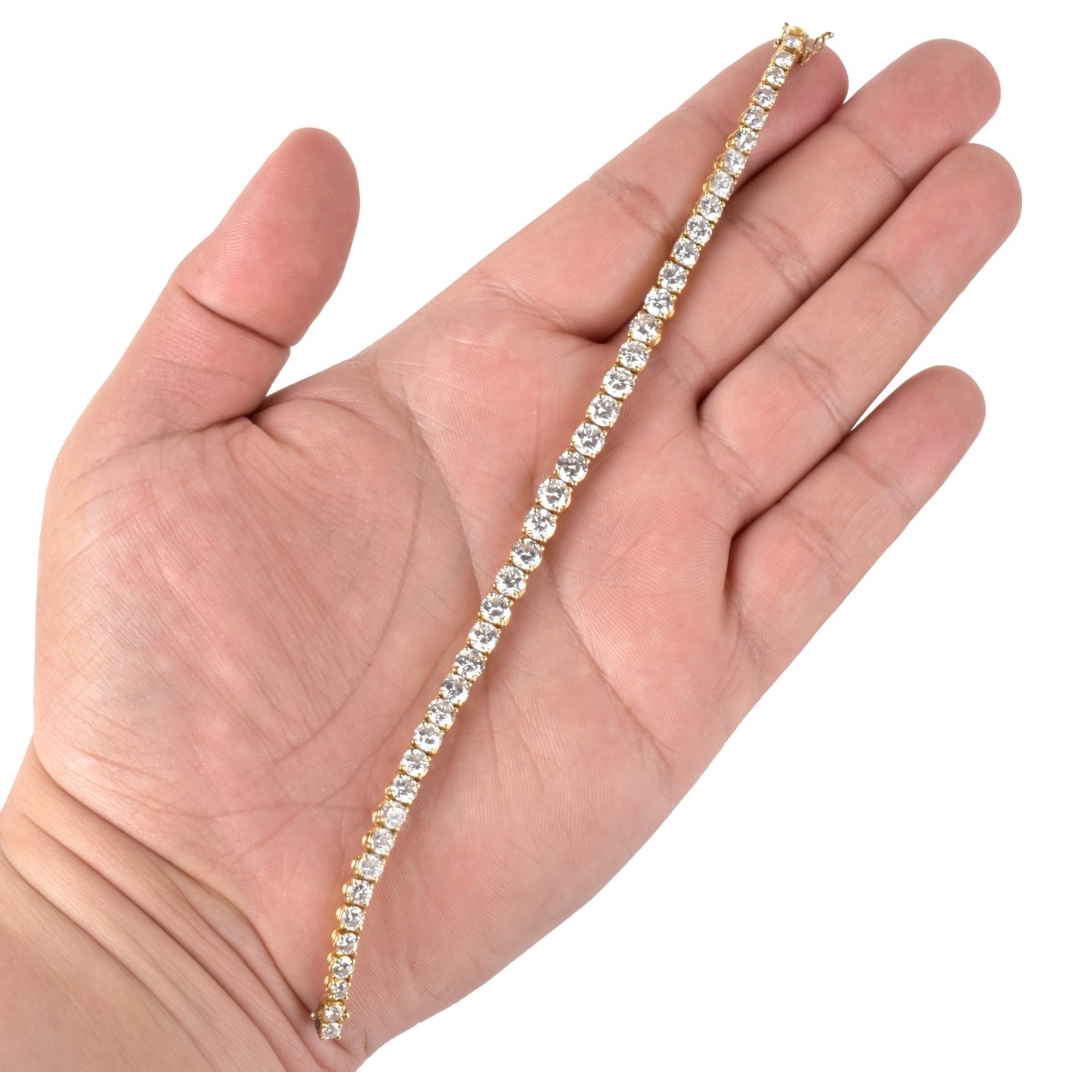 DIamond and 18K Line Bracelet