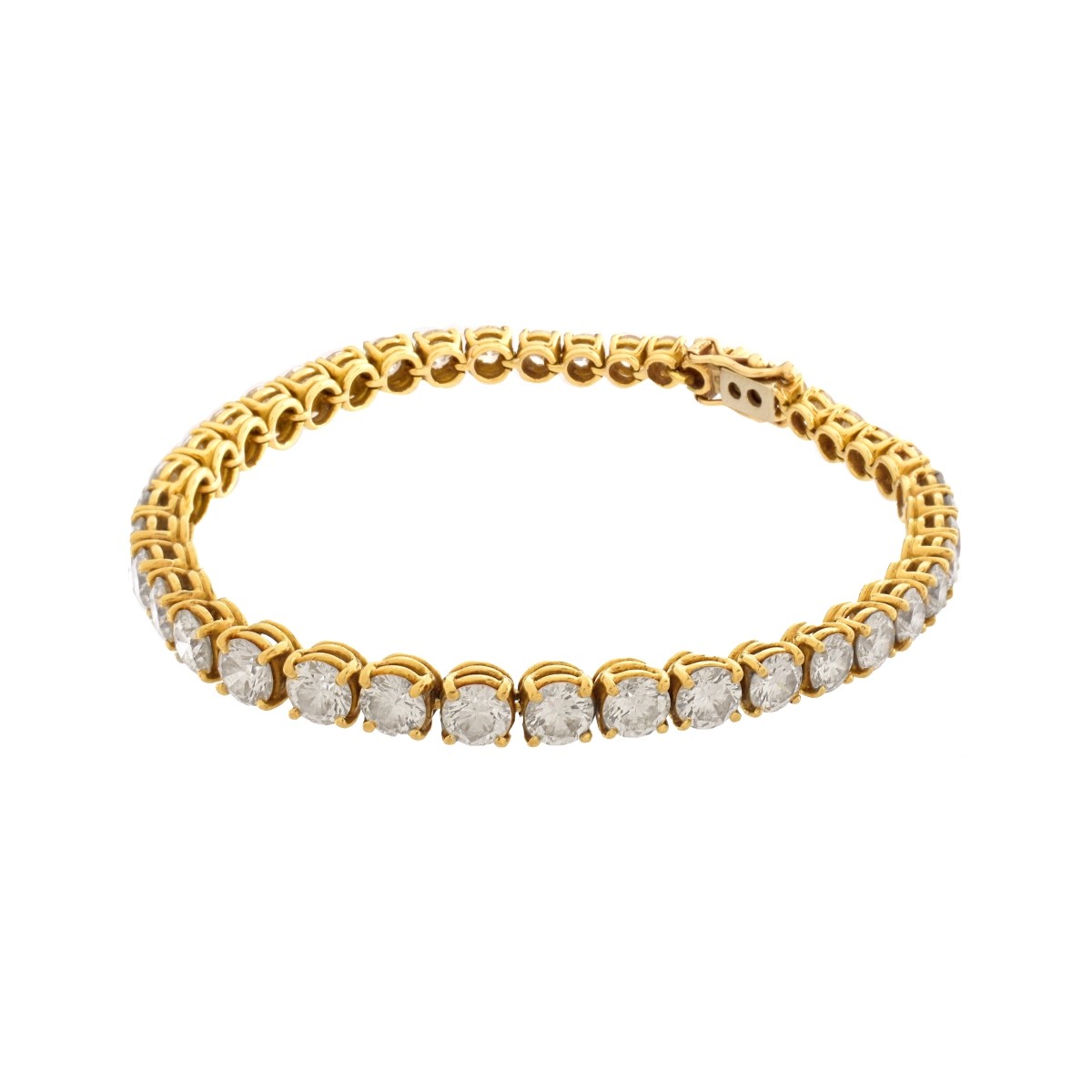 DIamond and 18K Line Bracelet