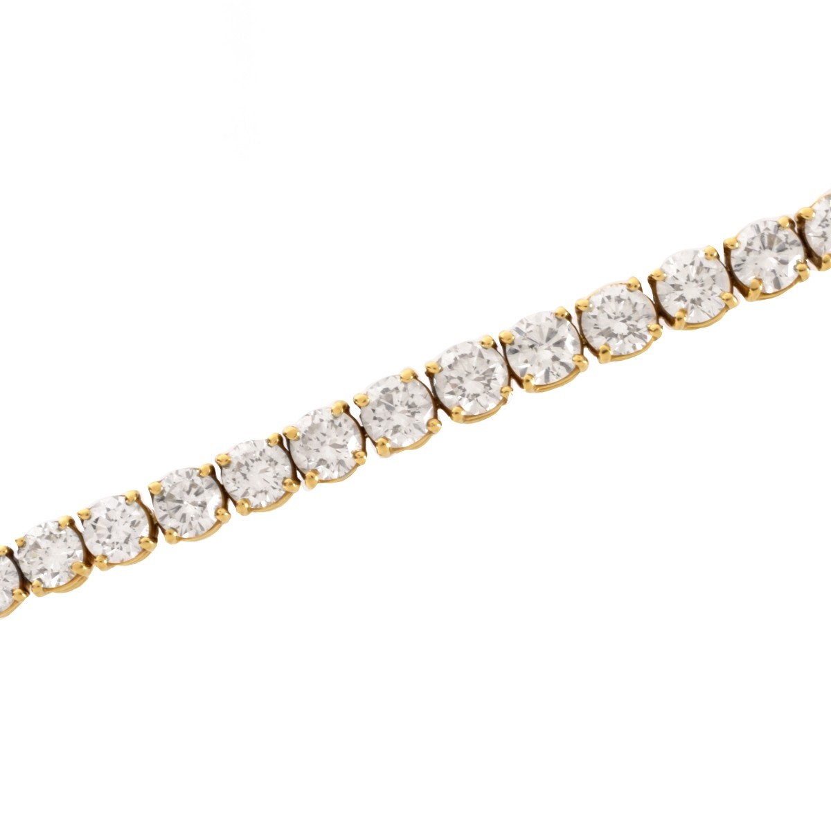 DIamond and 18K Line Bracelet