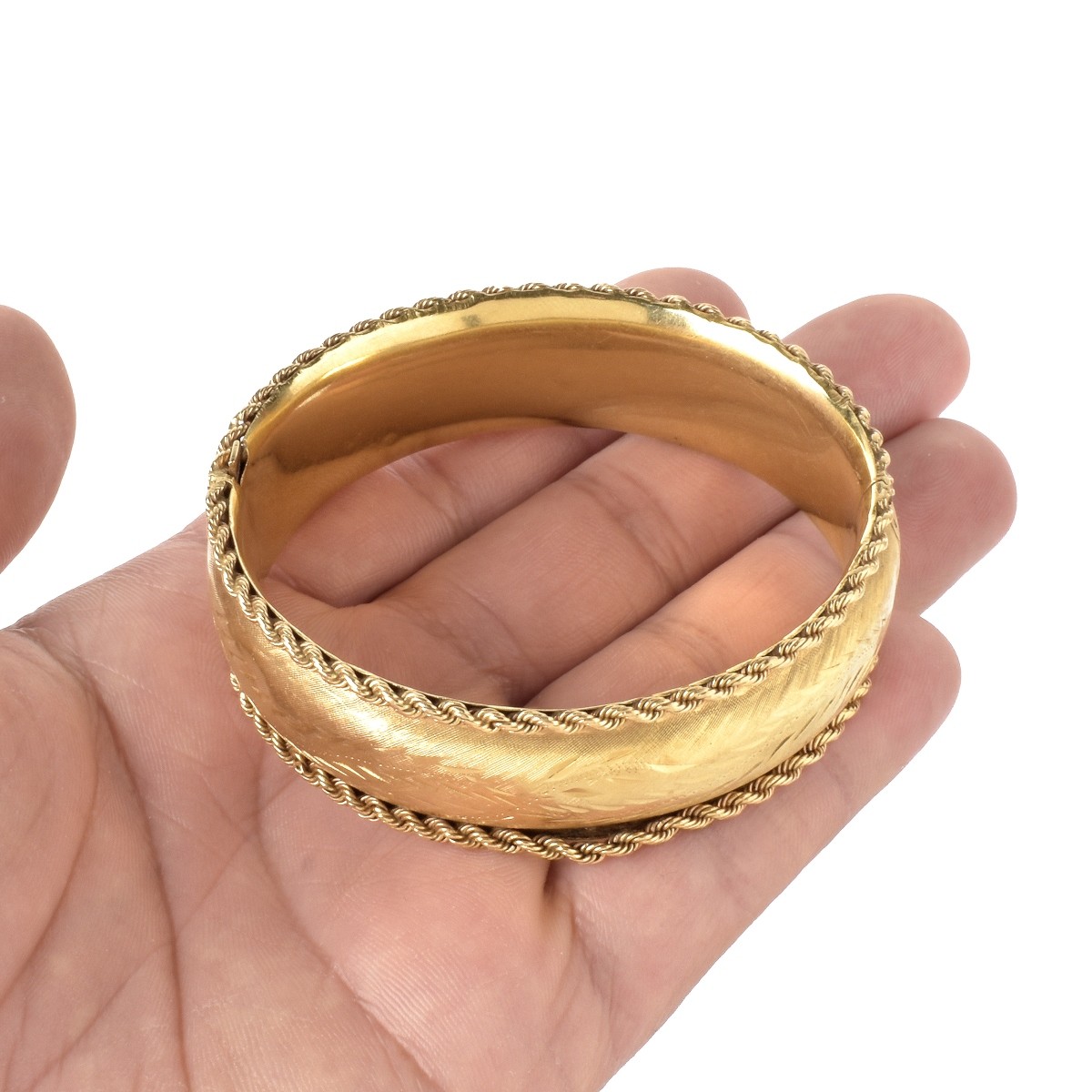 14K Cuff Bangle Bracelet