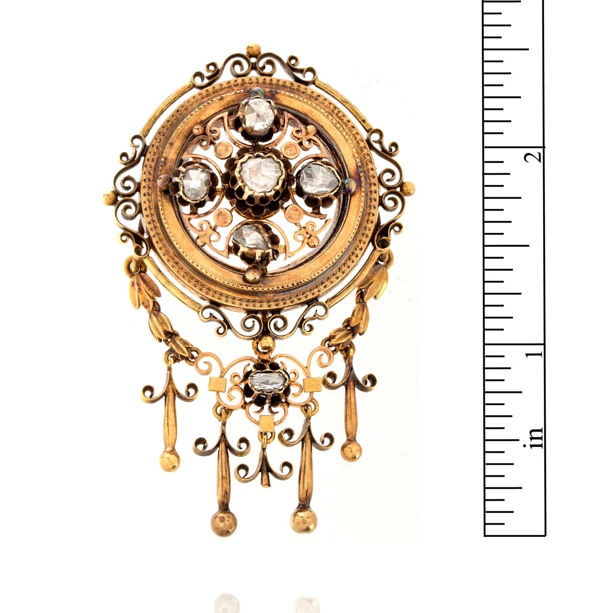 Antique Diamond and 18K Pendant / Brooch