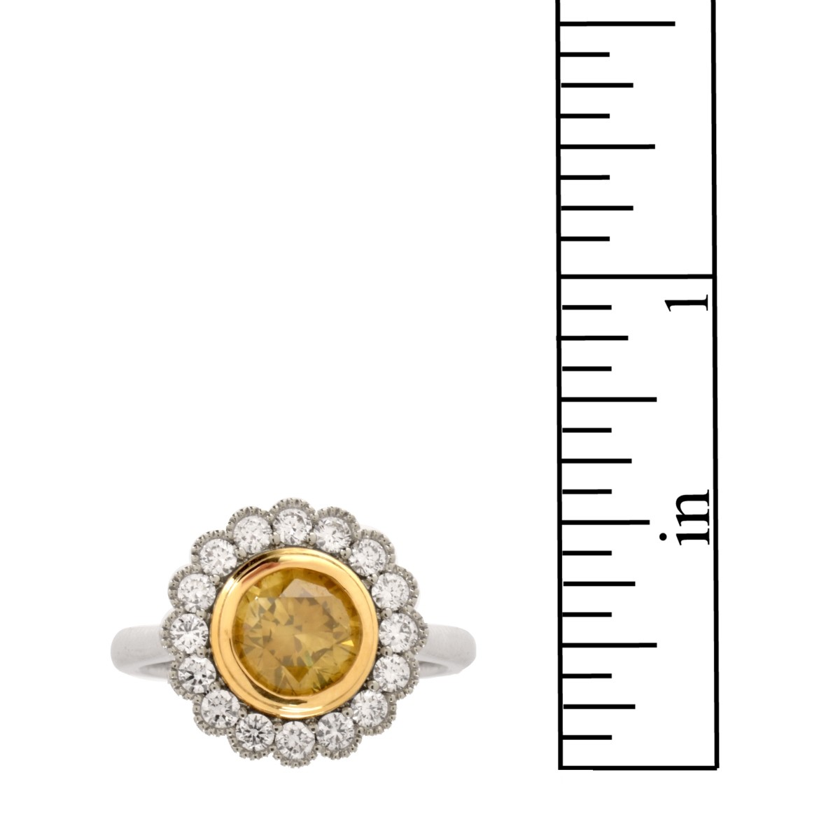 EGL Fancy Yellow Diamond Ring