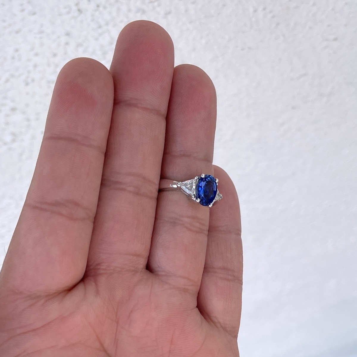 Sapphire, Diamond and 18K Ring.