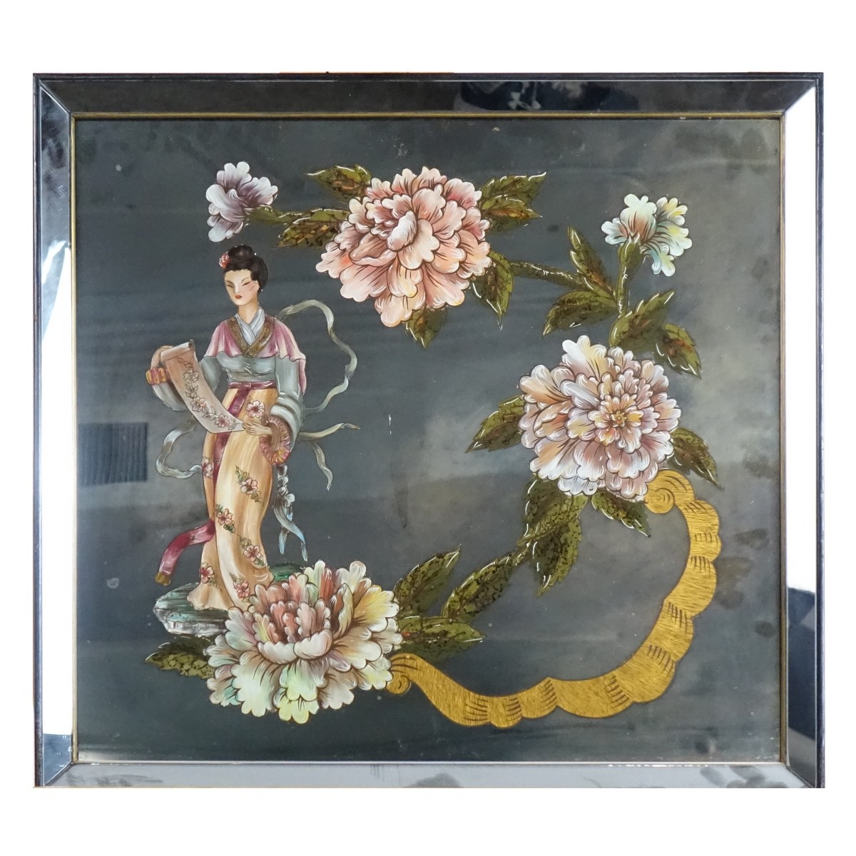 Chinese Reverse Painted Glass