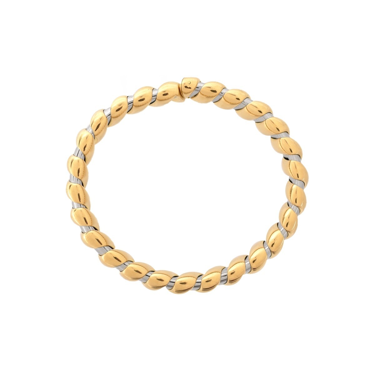 Bulgari 18K and Steel Tubogas Bracelet