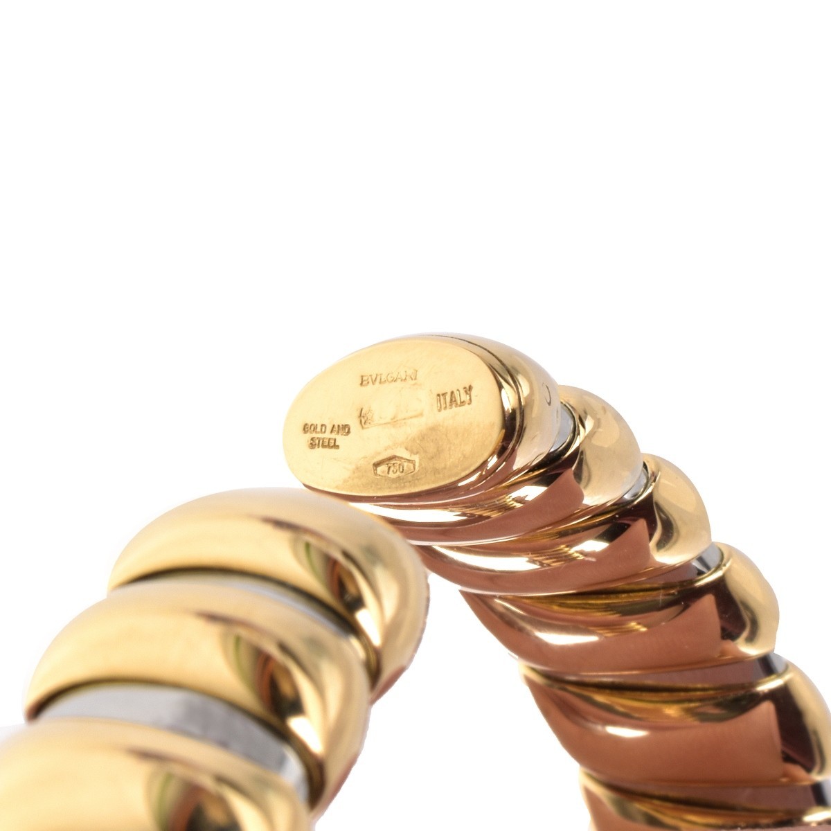 Bulgari 18K and Steel Tubogas Bracelet