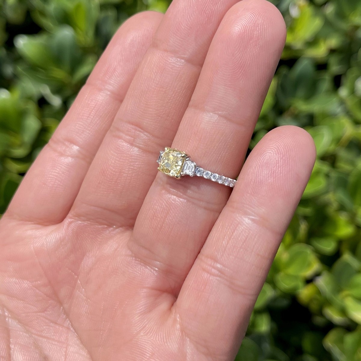 Fancy Diamond and 18K Ring