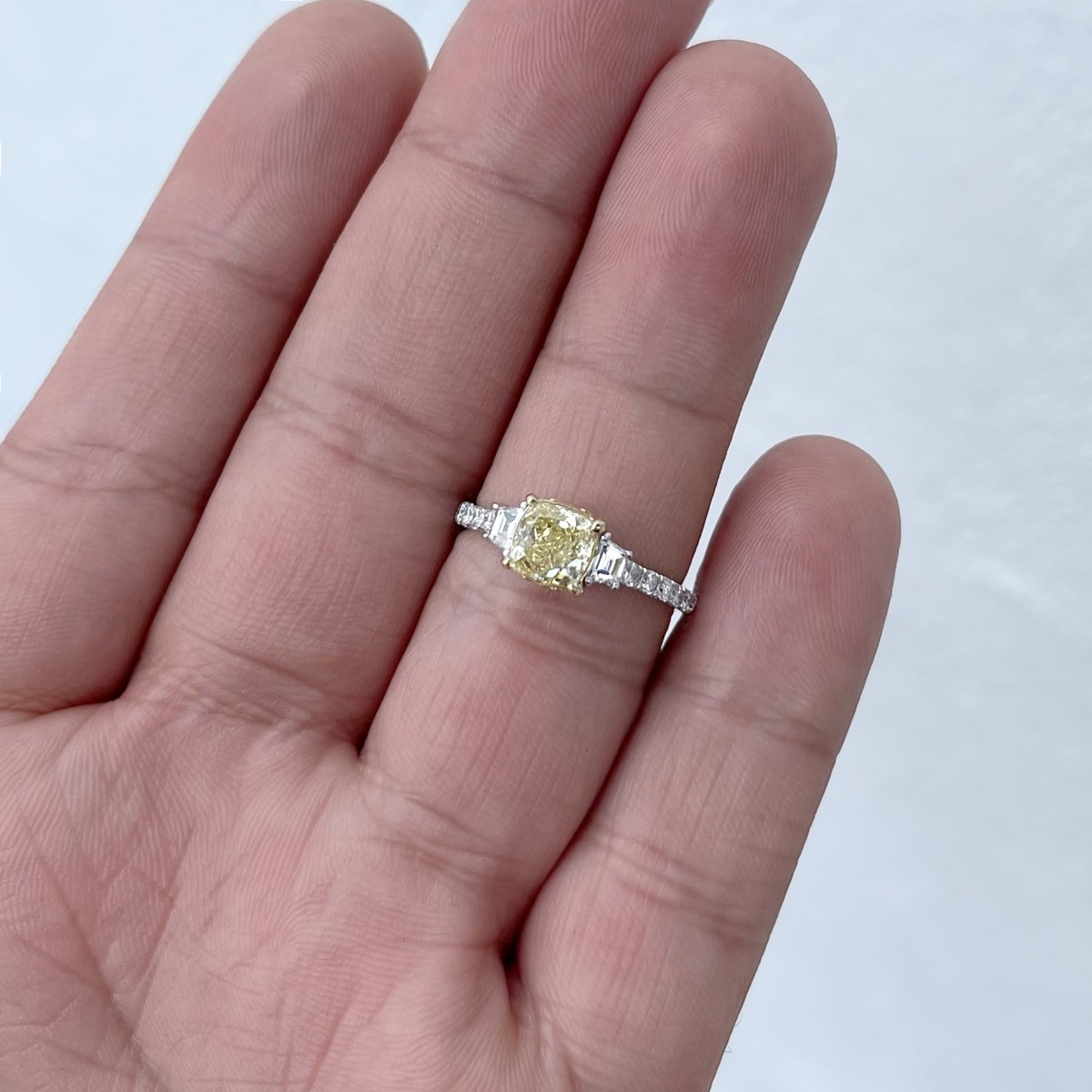 Fancy Diamond and 18K Ring