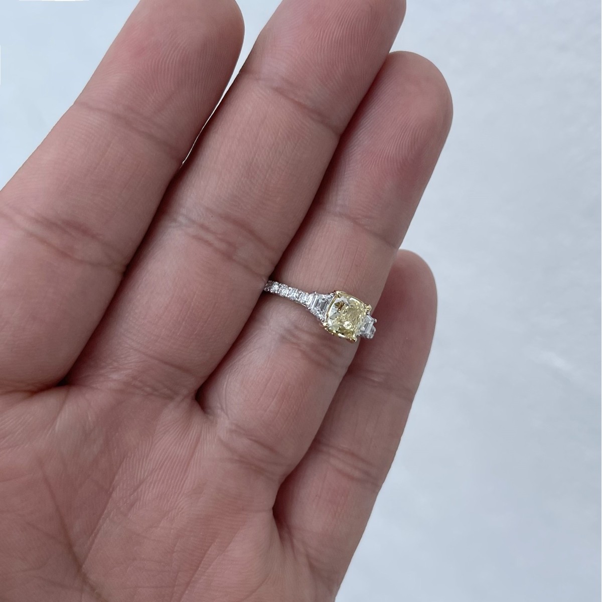 Fancy Diamond and 18K Ring