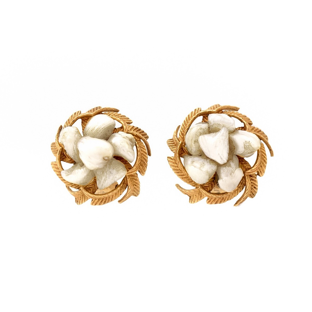 Pearl and 14K Earrings