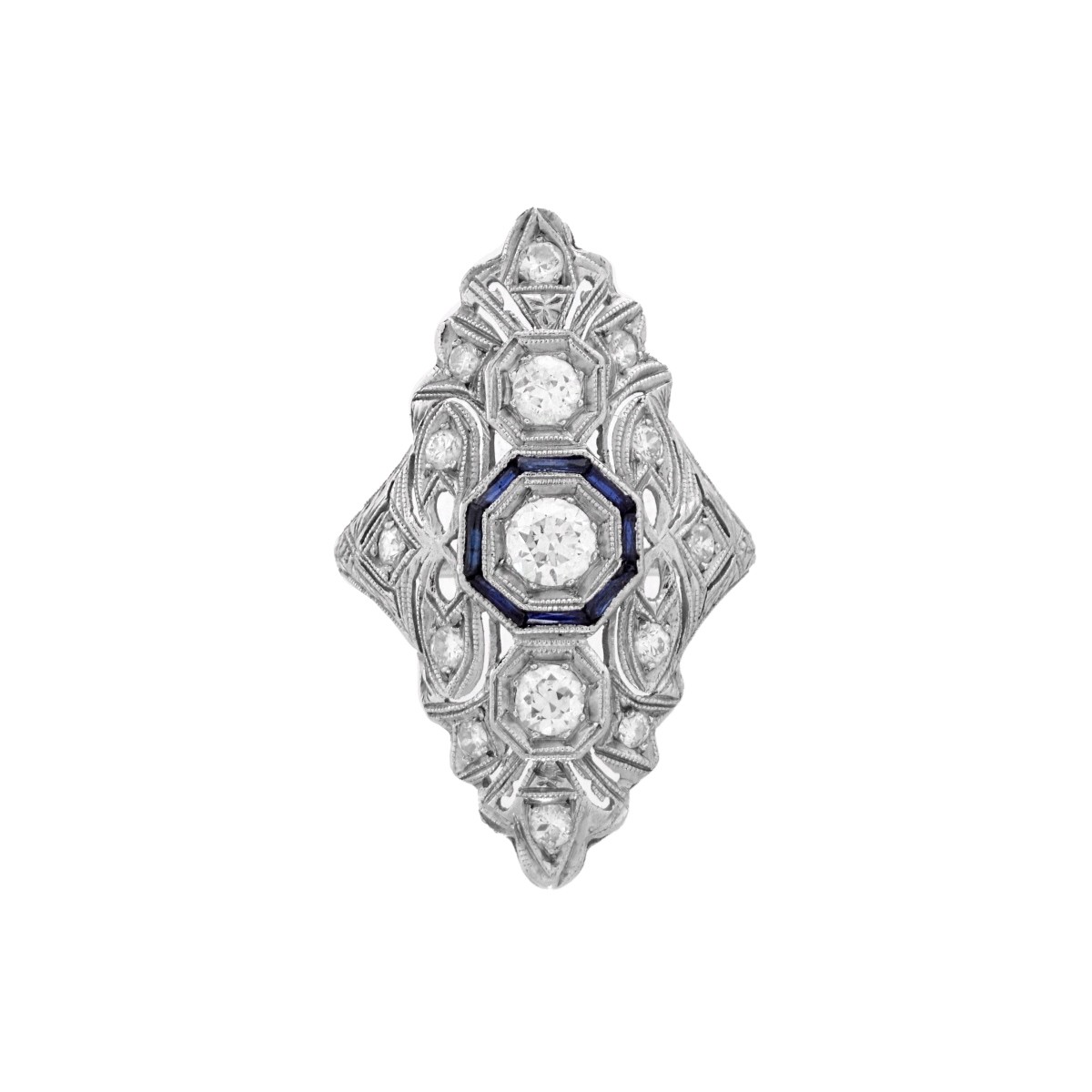 Art Deco Diamond and Platinum Ring