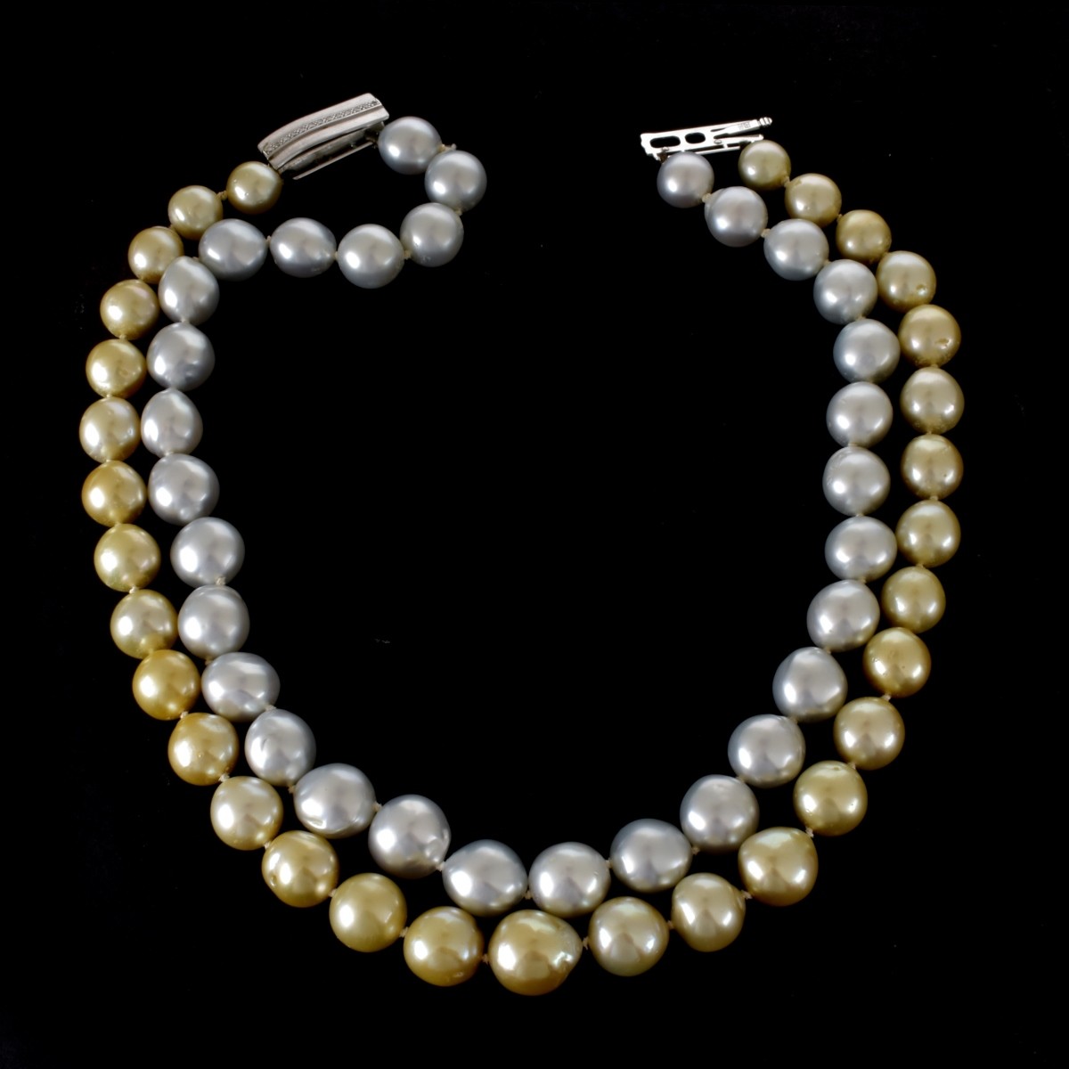 Pearl, Diamond and 18K Necklace