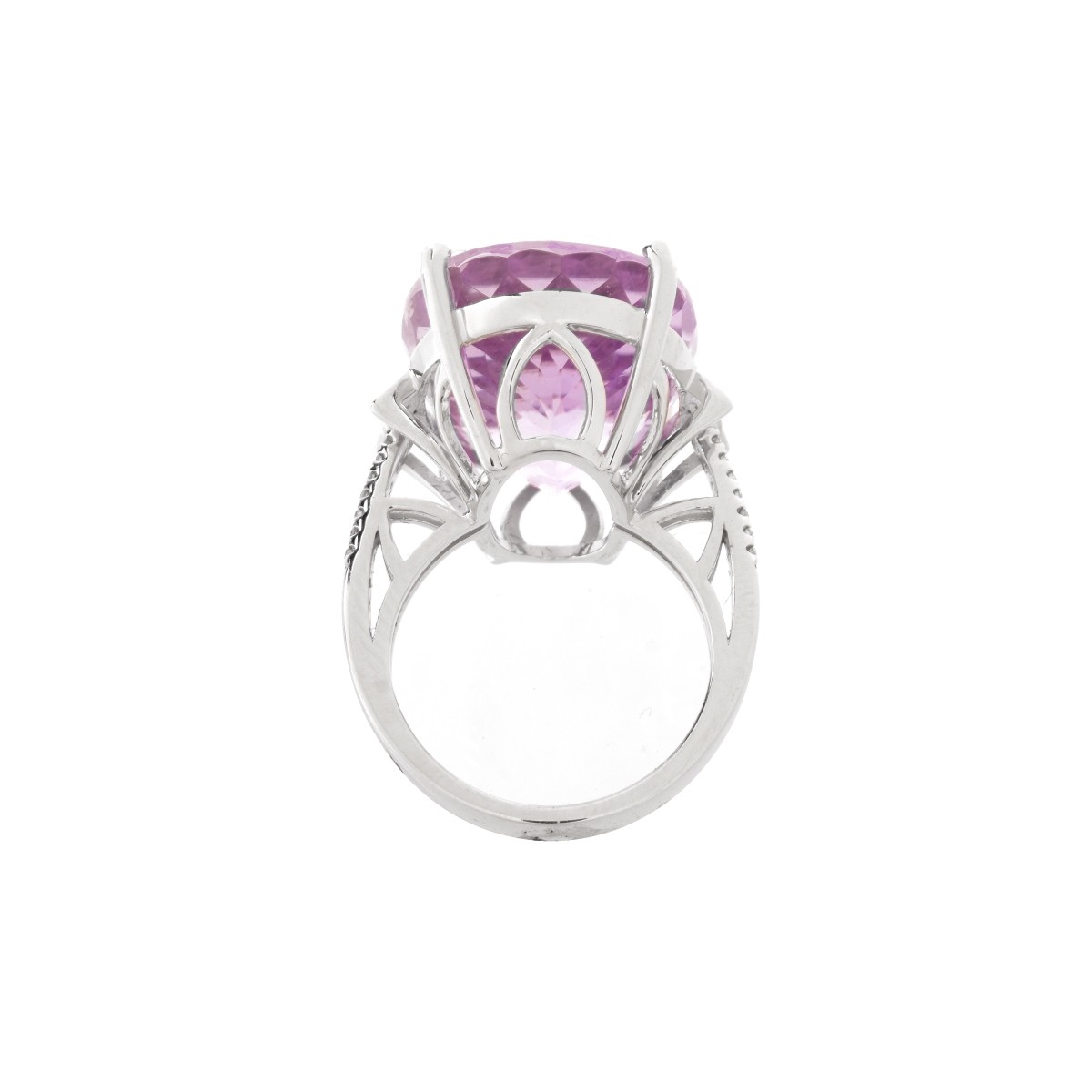 Kunzite, Diamond and 14K Ring