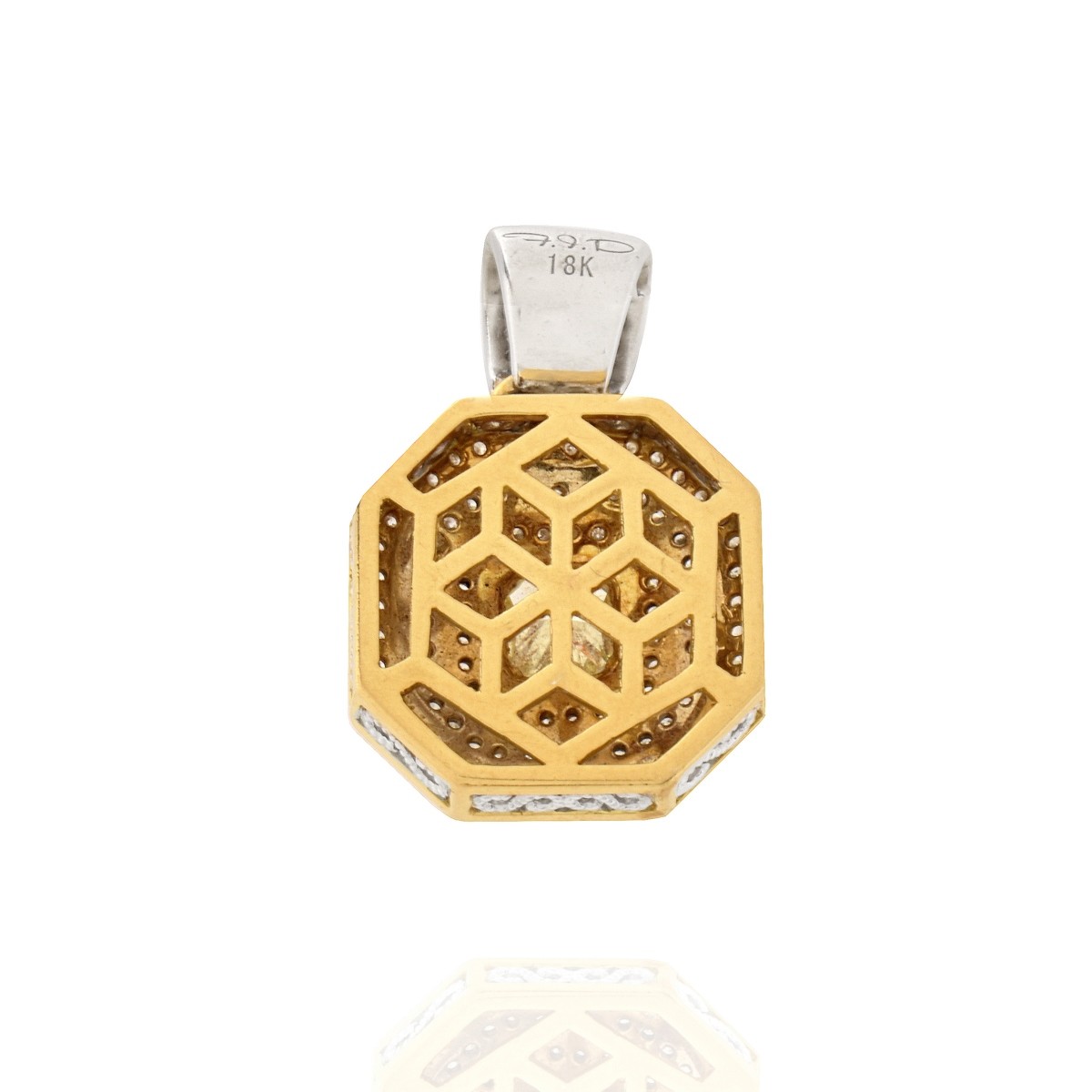Fancy Diamond and 18K Pendant
