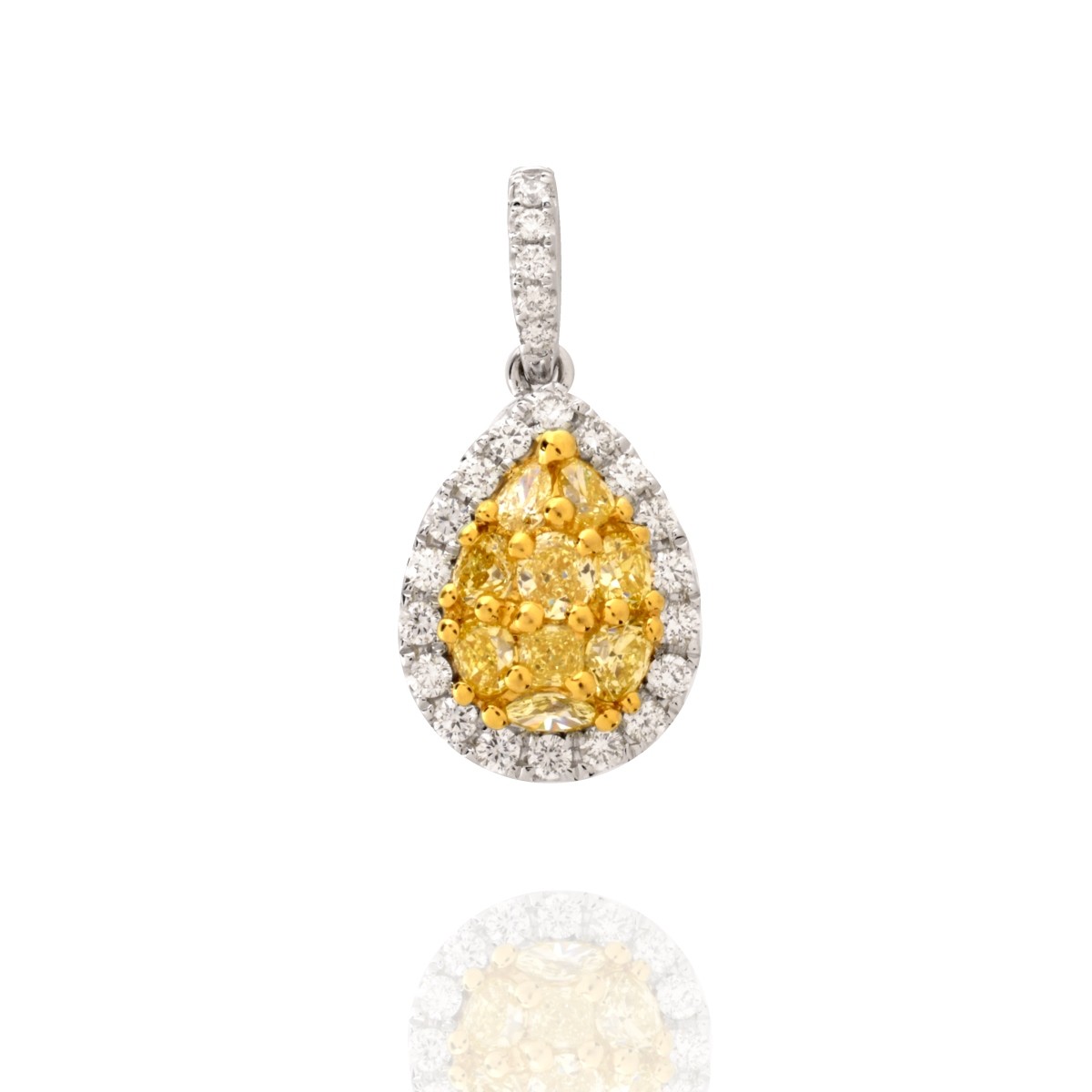 Fancy Diamond and 18K Pendant