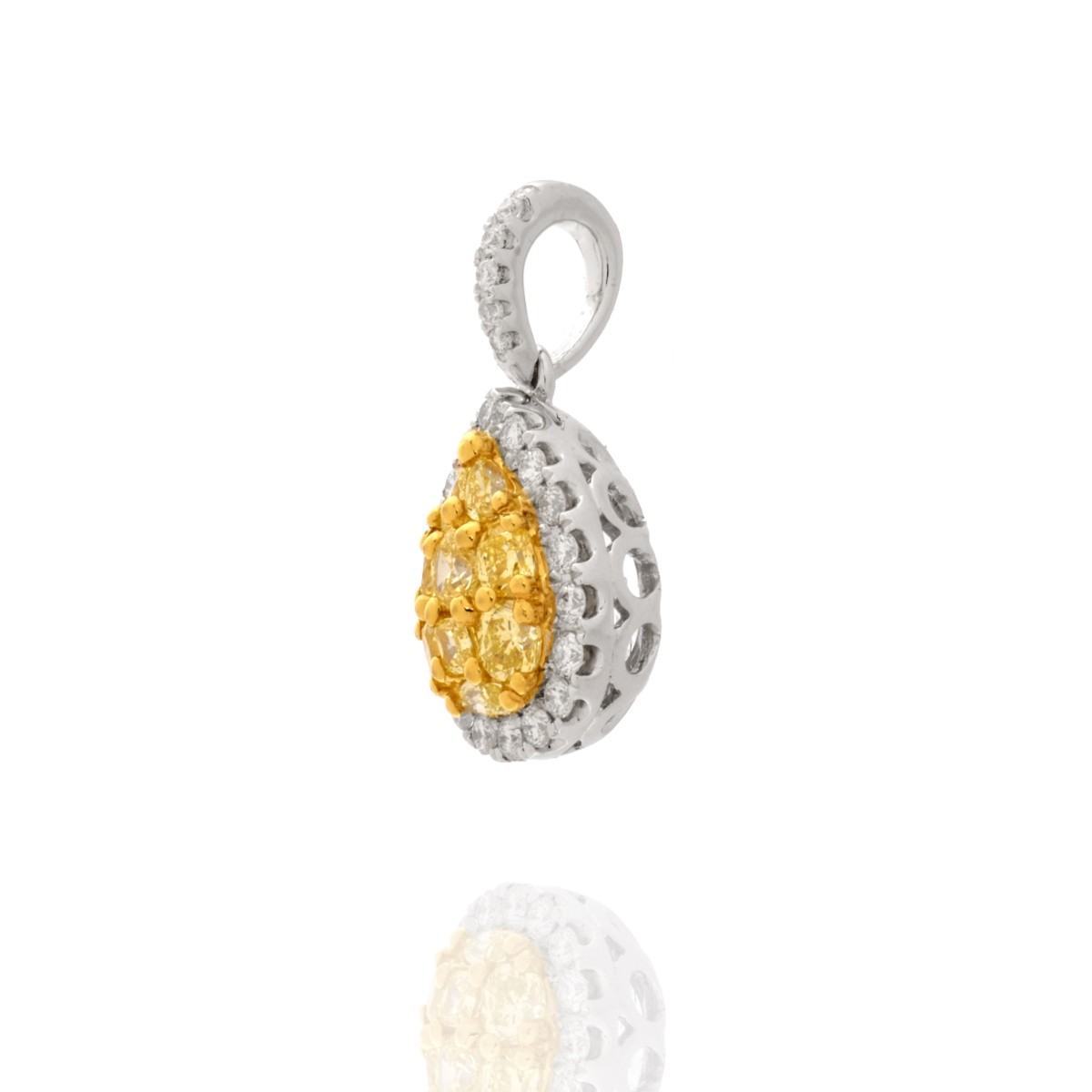 Fancy Diamond and 18K Pendant