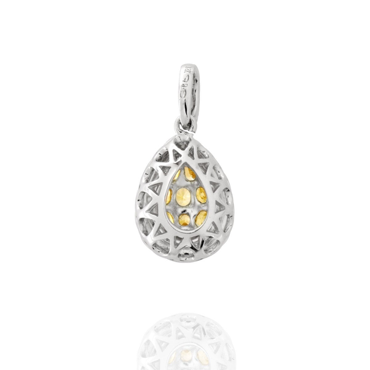 Fancy Diamond and 18K Pendant