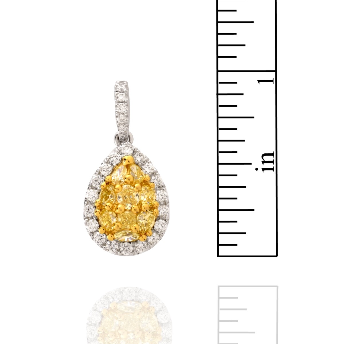 Fancy Diamond and 18K Pendant