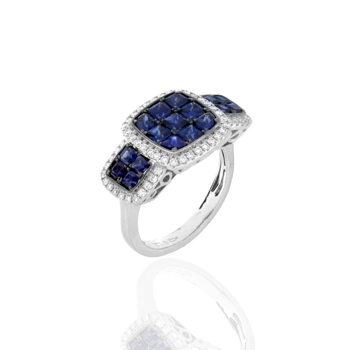 Sapphire, Diamond and 14K Ring