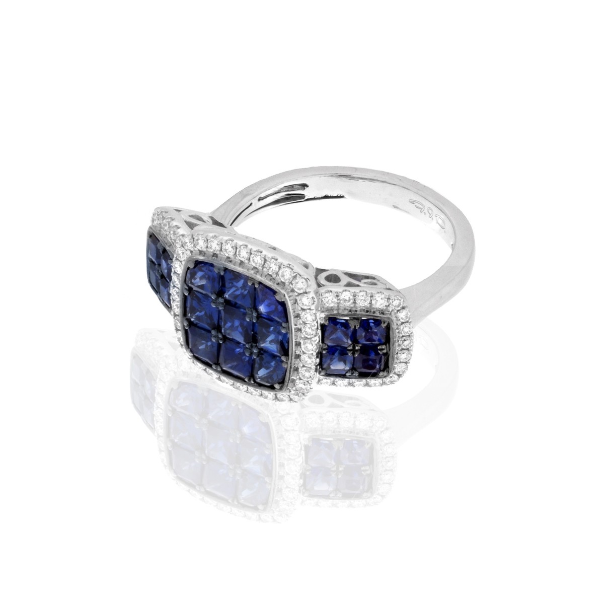 Sapphire, Diamond and 14K Ring