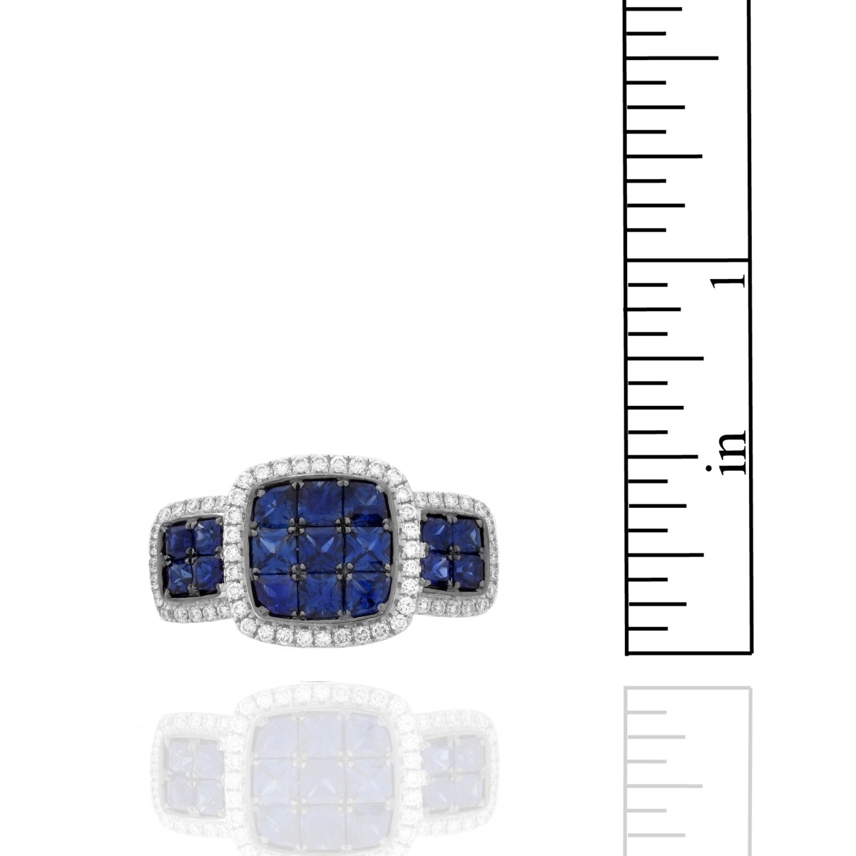 Sapphire, Diamond and 14K Ring