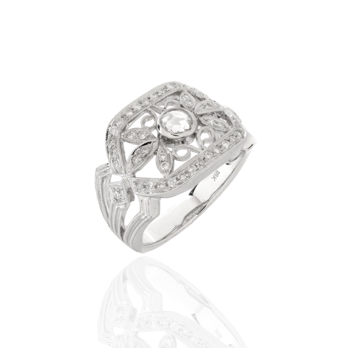 Diamond and 18K Ring