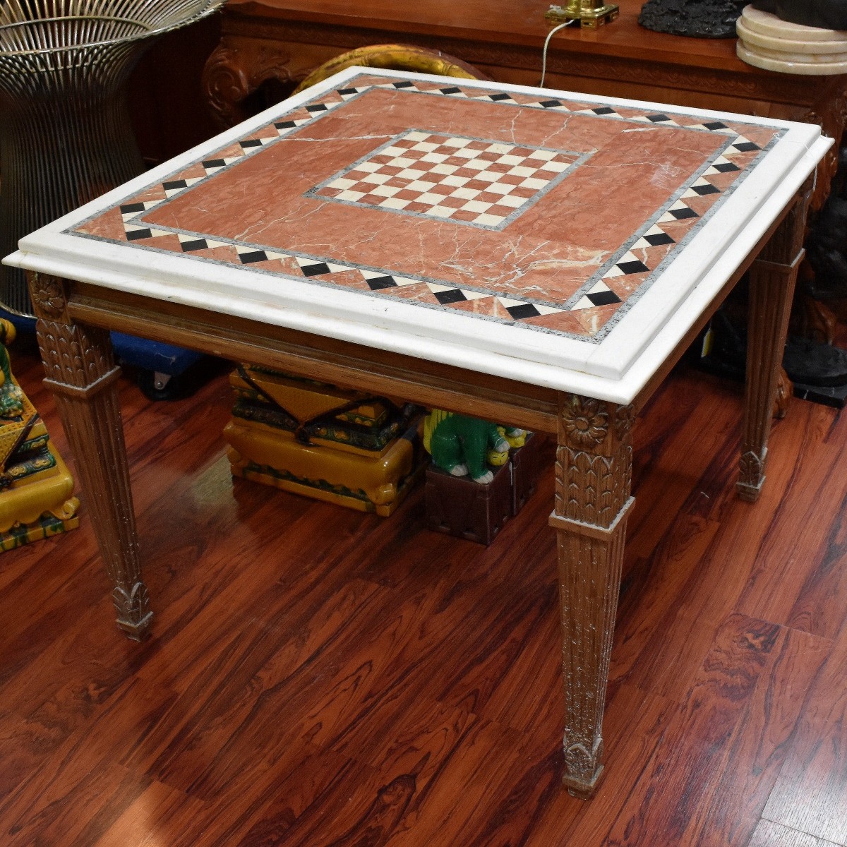 Marble Top Chess / Game Table
