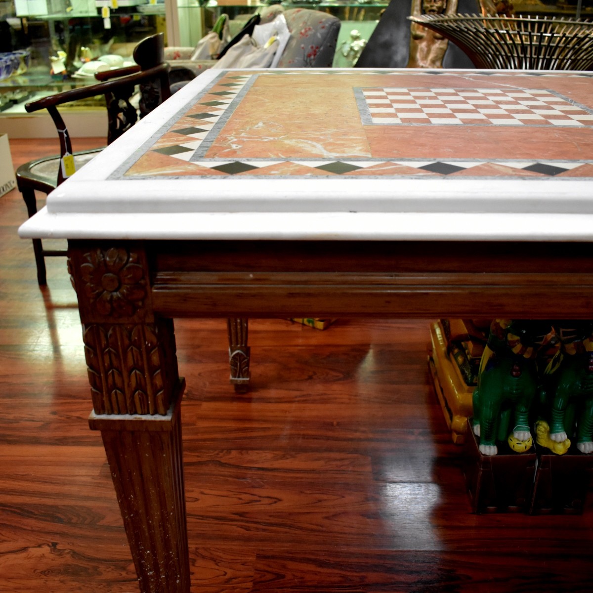 Marble Top Chess / Game Table